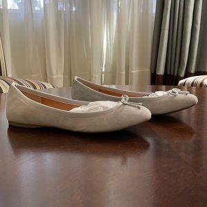 Mineral grey suede ballet flats by Jcrew